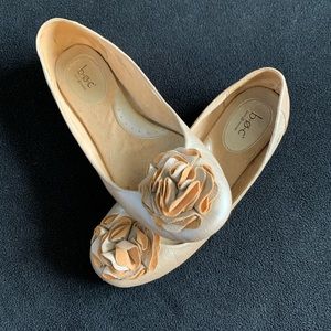 B.O.C. Leather Rose Gold Ballet Flys, sz 9